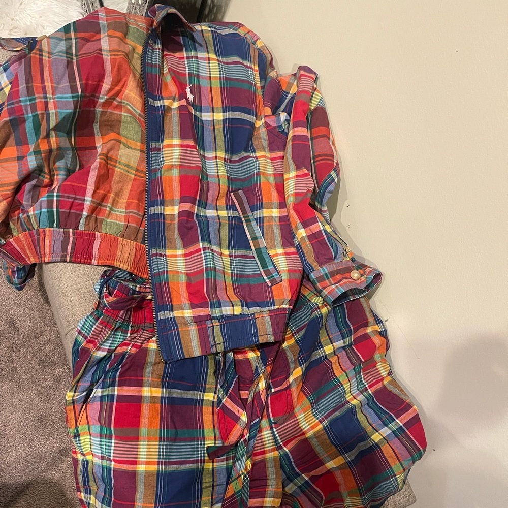 Polo plaid shirt set